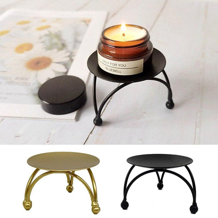 1pcs Iron Plated Candle Holders Pillar Metal Plate For Wedding Party - Big House Home