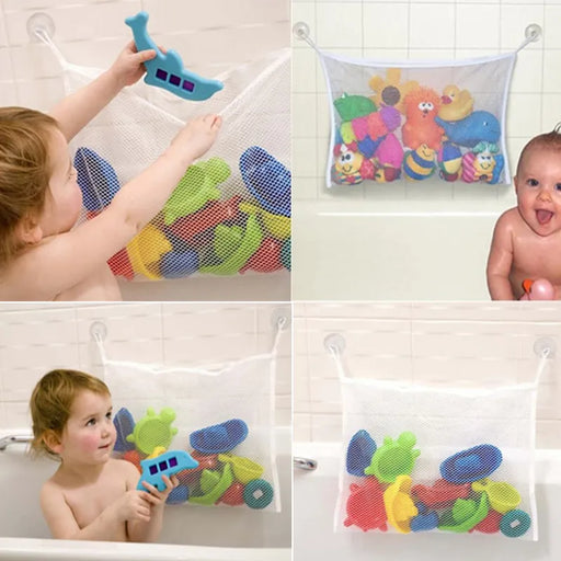 Baby Bathroom Mesh Bath Bag Kids Cartoon Basket Net Children's Games Network Waterproof Cloth Sand Toys Beach Storage Organizer - Big House Home