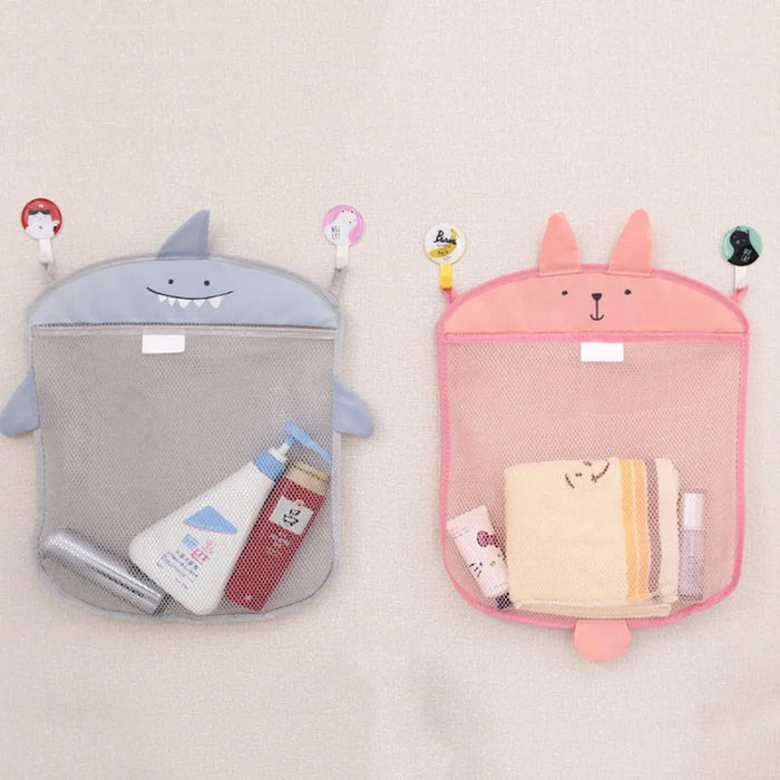 Baby Cartoon Animal Shape Shower Mesh Bag for Bath Toys Hanging Bathroom Storage Organizer Holder Children Water Toy Net Bag - Big House Home