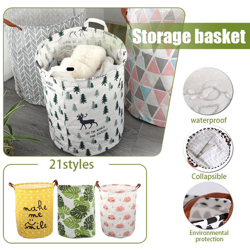 40*50cm Large Laundry Basket Waterproof Dirty Clothes Storage Basket Kid Toy Storage Basket Sundries Laundry Room Organizer - Big House Home