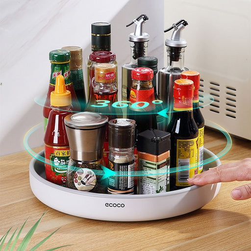 360° Rotating Spice Rack Organizer Seasoning Holder Kitchen Storage Tray Lazy Susans Home Supplies for Bathroom, Cabinets - Big House Home