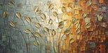 Nordic Art Abstract Leaves Flowers Oil Painting On Canvas Wall Art - Big House Home