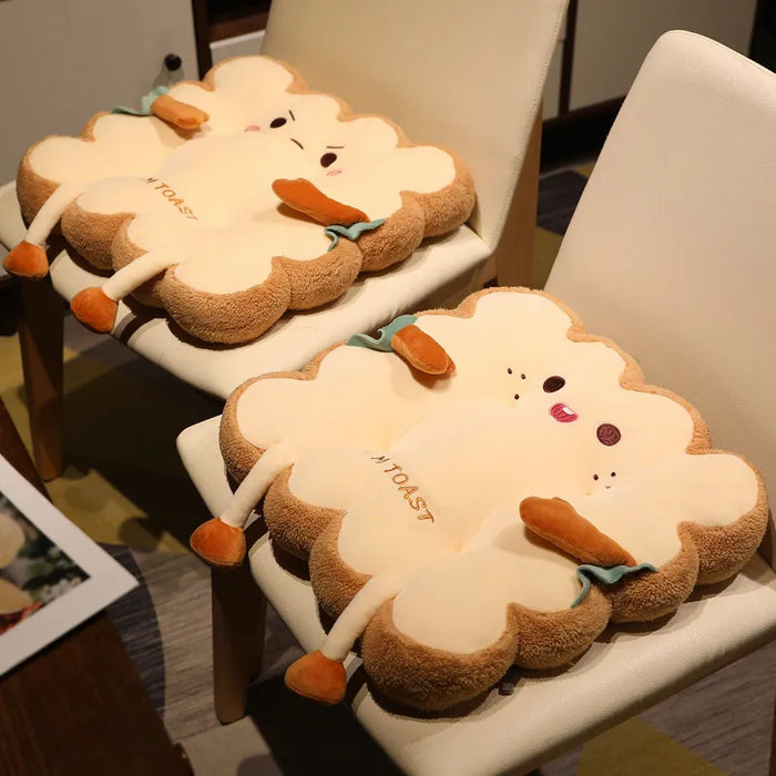 Simulation Bread Toast Cushion Stuffed Memory Foam Sliced Bread Food Pillow Sofa Chair Decor Seat Cushion Cute Student Chair Pad - Big House Home