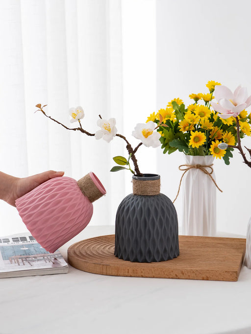1pc Plastic Vase, Simple And Modern Nordic Style, Suitable For Home Decoration And Flower Arrangement. - Big House Home