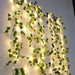 Flower Green Leaf String Lights Artificial Vine Fairy Lights Battery Powered Christmas Tree Garland Light for Weeding Home Decor - Big House Home