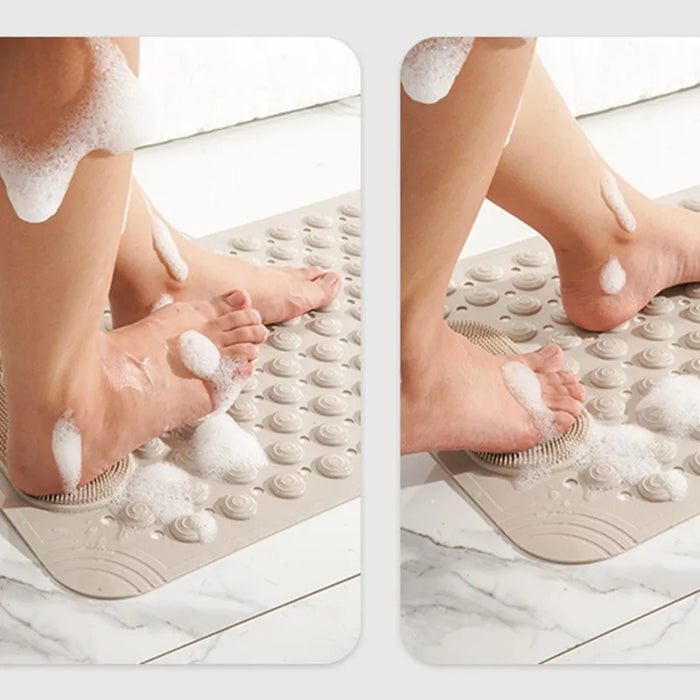 Shower Bath Mat Foot Massager With Non-Slip Suction Cups Bathroom Mat Silicone Suction Cup Massage Brush For Bathroom Use - Big House Home