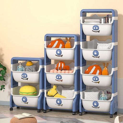 Children's Toy Rack Storage Rack Baby Supplies Bedroom Storage Artifact Kids Snack Cart Organizer With Wheels - Big House Home