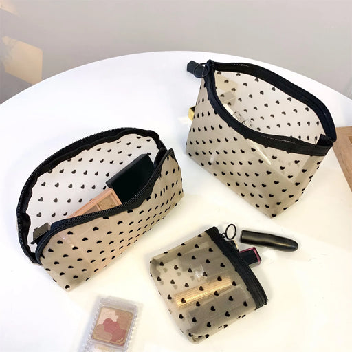 1PCS Women Men Necessary Cosmetic Bag Transparent Travel Fashion Small Large Black Toiletry Bags Makeup Pouch Case Organizer - Big House Home