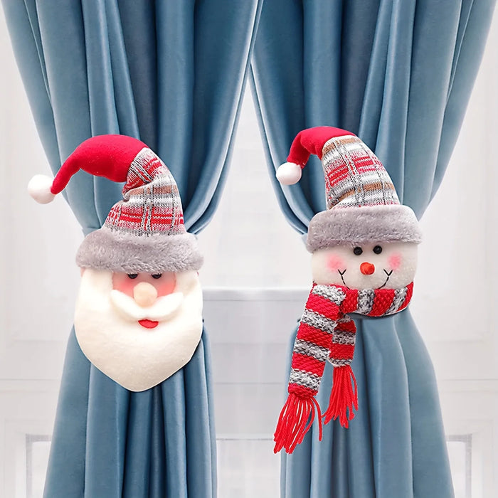 1pc Christmas Curtain Buckle with Snowman Cute Curtain Decoration Creative Curtain Buckle for Home Window Christmas Decoration - Big House Home