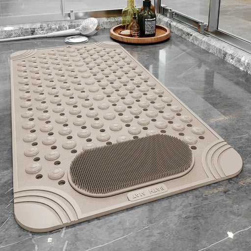 Shower Bath Mat Foot Massager With Non-Slip Suction Cups Bathroom Mat Silicone Suction Cup Massage Brush For Bathroom Use - Big House Home