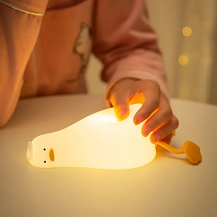 Duck Nightlights Led Night Light Duckling Rechargeable Lamp USB Cartoon Silicone Children Kid Bedroom Decoration Birthday Gift - Big House Home