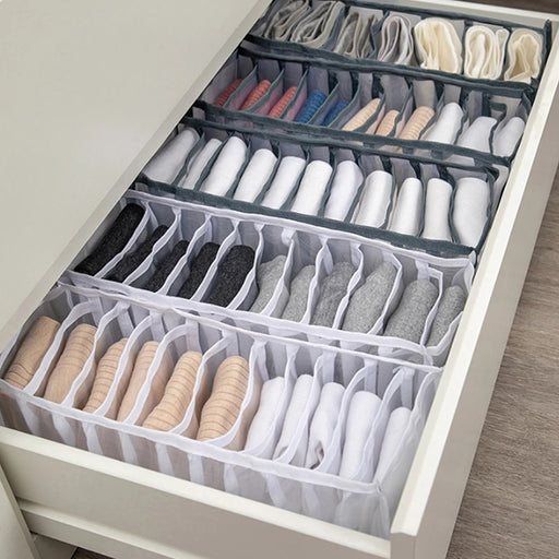 Jeans Compartment Storage Box Closet Clothes Drawer Mesh Separation Box Stacking Pants Drawer Divider Can Washed Home Organizer - Big House Home